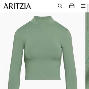 Babaton Contour Mockneck Longsleeve in forest green